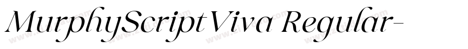 MurphyScriptViva Regular字体转换